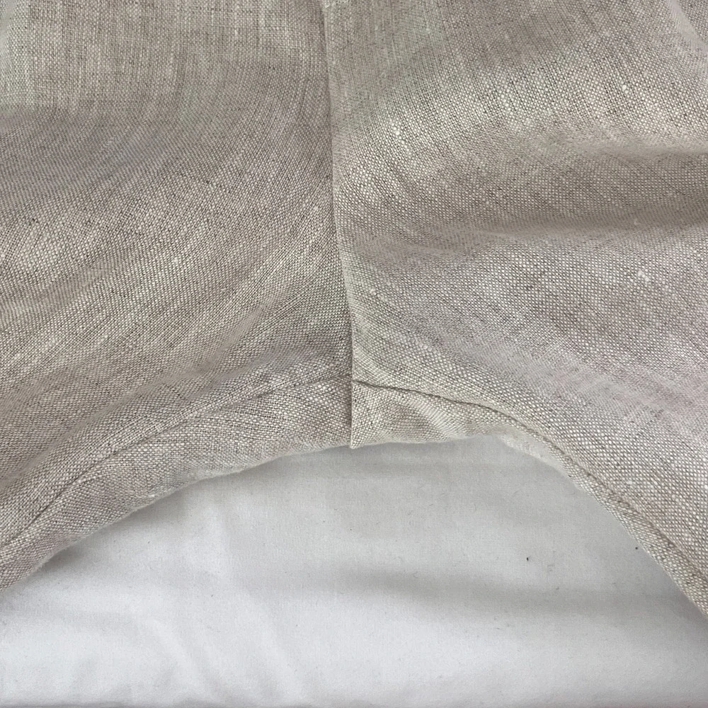 Reformation 100% Linen Trouser Pant Wide-Leg‎ Beige Size 2 Minimalist Boho Chic